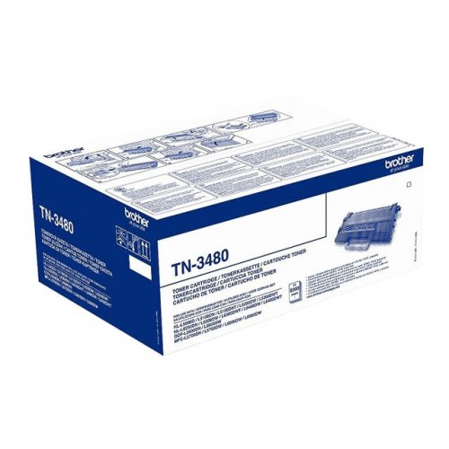 2 x Black Toner Cartridges Non-OEM Alternative For Brother TN3480-8000 Pages 