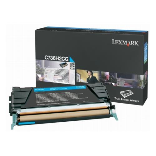 Lexmark toner cartridge cyan (C736H2CG / 0C736H2CG)