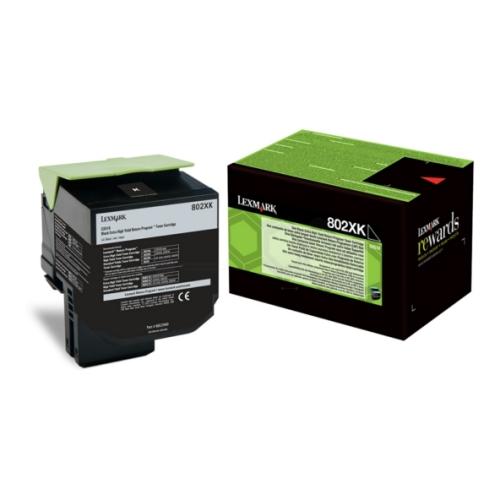 Lexmark toner cartridge black (80C2XK0 / 802XK) (Return, high capacity)