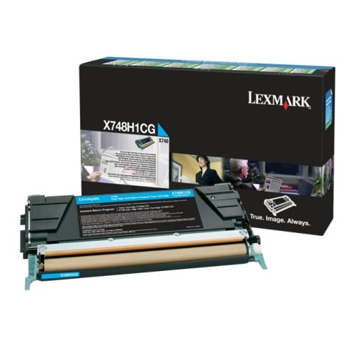 Lexmark toner cartridge cyan (X748H1CG / 0X748H1CG) (Return)