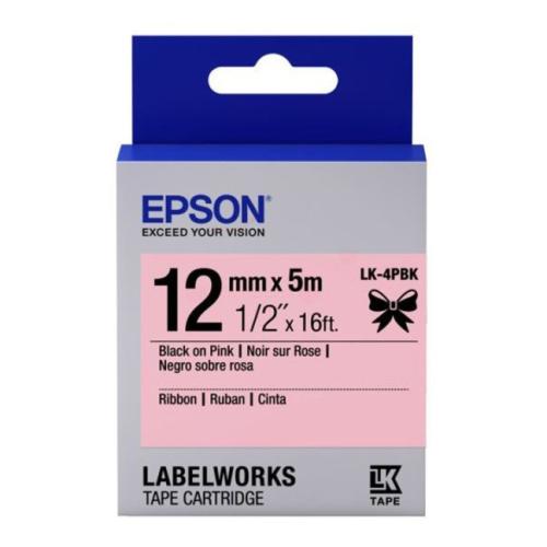 Epson labels black/pink (C53S654031 / LK4PBK)