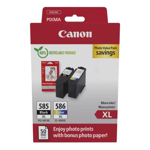 Canon Ink cartridge / Photo paper black / color (6204C005 / PG585XLCL586XL) (Twin Pack, multipack, high capacity)