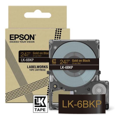 Epson labels black / gold (C53S672096 / LK6BKP)